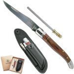 LAGUIOLE Super Trekker knife gift box with black leather case