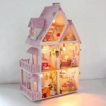 Dollhouse Miniature DIY Kit Light Alice Love Home