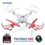 AKASO X5C 4CH 2.4GHz 6-Axis RC Quadcopter with HD Camera, Gyro Headless, 360-degree 3D Rolling Mode 2 RTF RC Drone