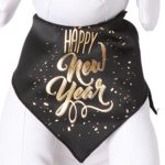 Tail Trends Happy New Year Dog Bandana for Medium to Large Sized Dogs